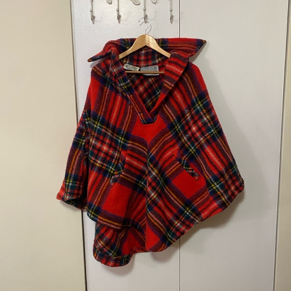 Red Plaid Women's Cape